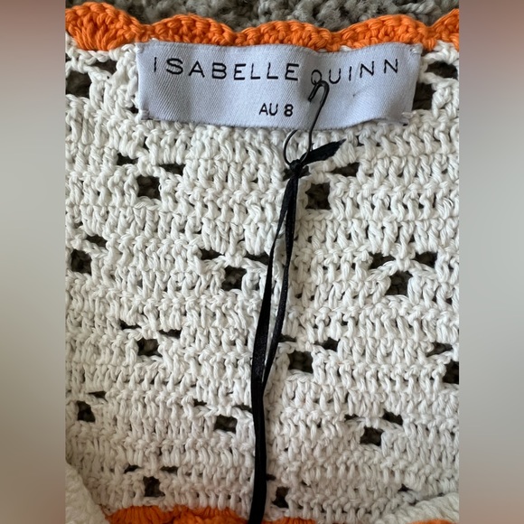 NEW!! $320 Isabelle Quinn - Ramona Crochet Set - Ivory/Citrus- HAND MADE - Picture 14 of 15